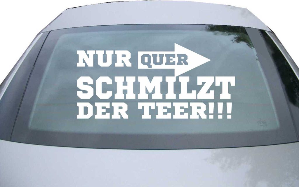 Indigos UG - Aufkleber Heckscheibe & Motorklappe DE6426 - weiß - 600x287 mm - nur quer schmilzt der teer!! - Auto Scheiben Fenster Heckklappe Tuni...