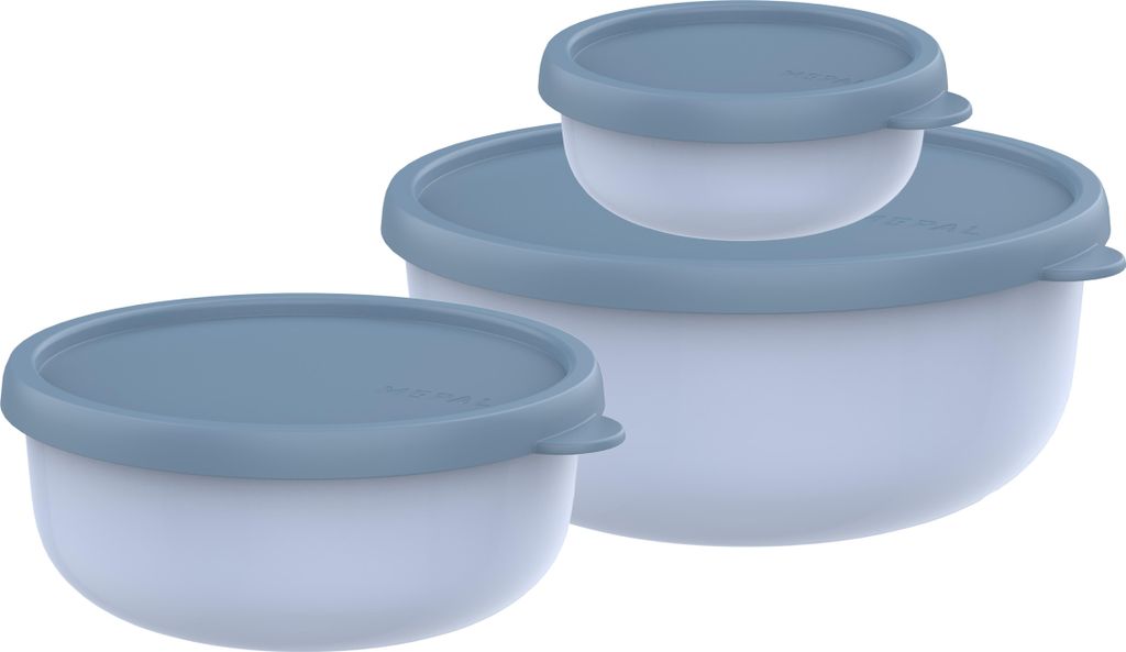 Mepal - Mikrowellengeschirr set 3-teilig Lumina - Frischhaltedosen mit Deckel für Kühlschrank, Gefrierschrank, Dampfgarer & Mikrowelle - - Aufbew...