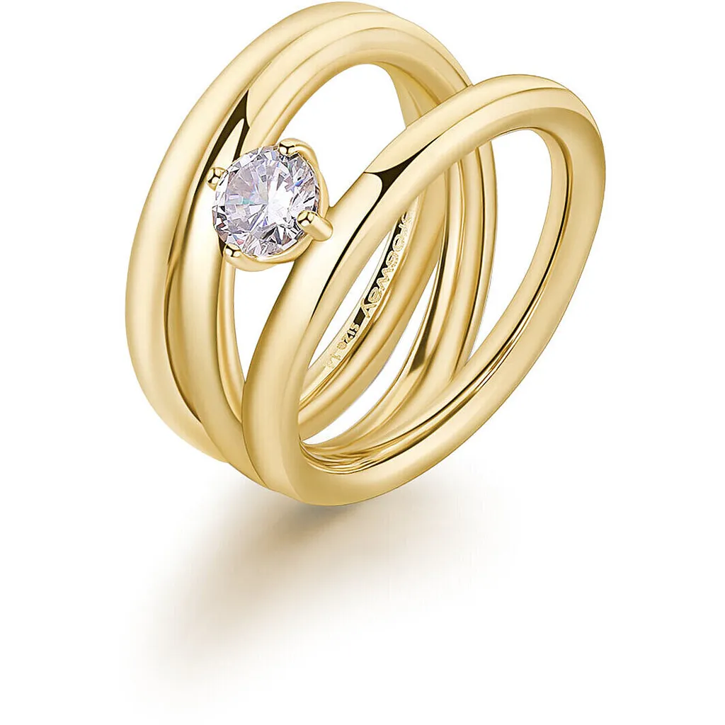 Anelli Brosway Ribbon Gold 12 - Set Multiplo Donna Elegante Oro PVD