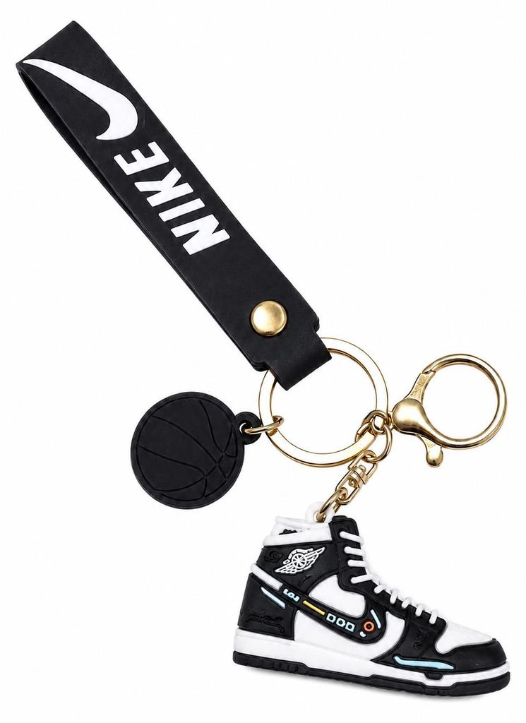 Sneaker-Rucksackanhänger Bag 6cm mit Basketball & Karabiner Produktbild  KI-generiertes Bild