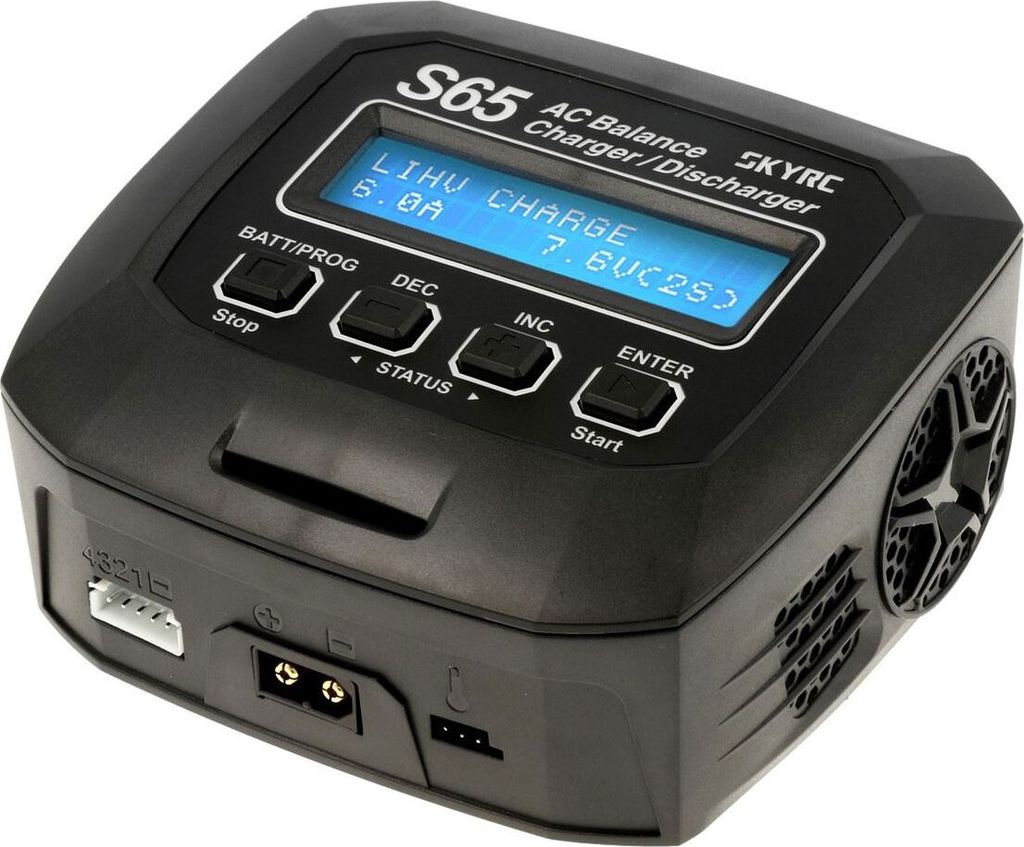 SkyRC S65 AC Ladegerät LiPo 2-4s 6A 65W Entladen 2A 10W