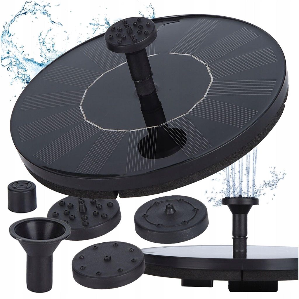 Solarbetriebener Schwimmender Gartenbrunnen Für Teich, 4 Produktbild 