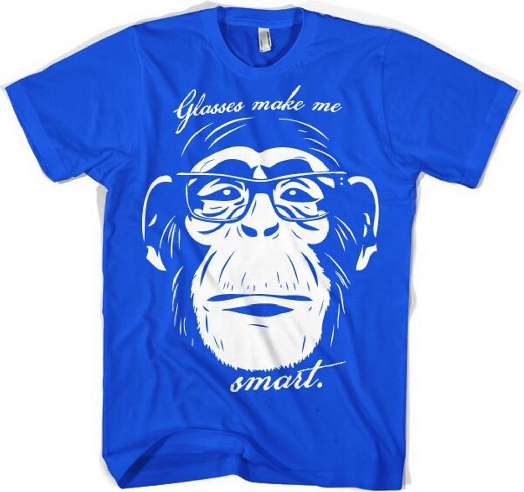 Glasses Makes Me Smart T-Shirt - XX-Large - Blue