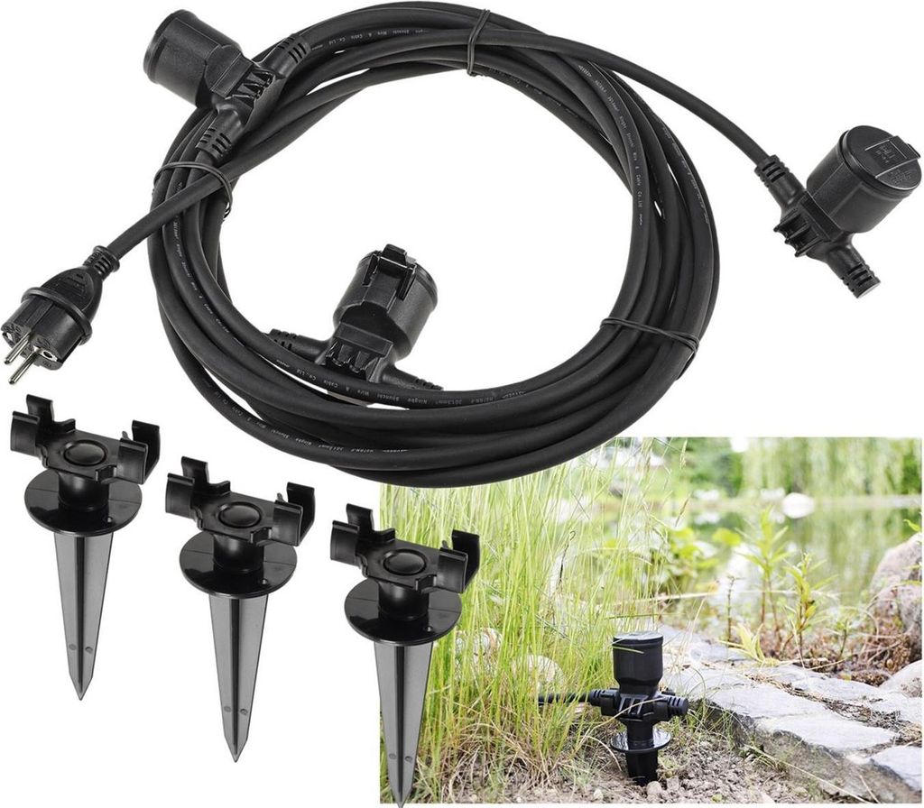 ChiliTec 23242 Gartensteckdose für Außen, IP44, 3-fach Produktbild 
