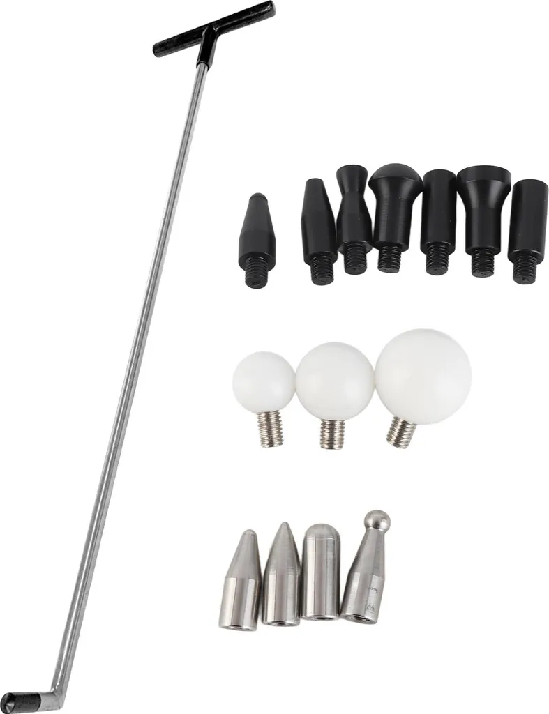 Barre de réparation de bosses en acier inoxydable avec kit multi-têtes
