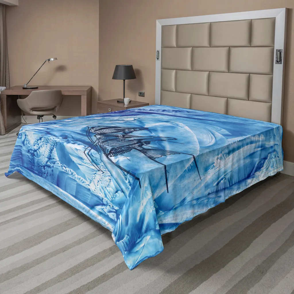 Lenzuolo Matrimoniale ABAKUHAUS Blu 275x260 - Tessuto Morbido Luxury
