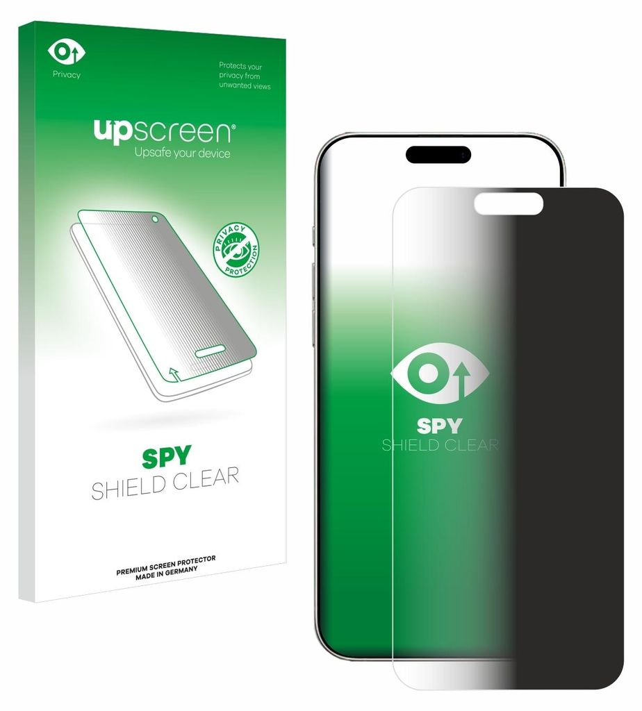 Für Apple iPhone 16 Pro Max Sichtschutzfolie Schutzfolie upscreen Anti-Spy Privacy Sichtschutz Blickschutz Display Schutz Folie Blaulichtfilter