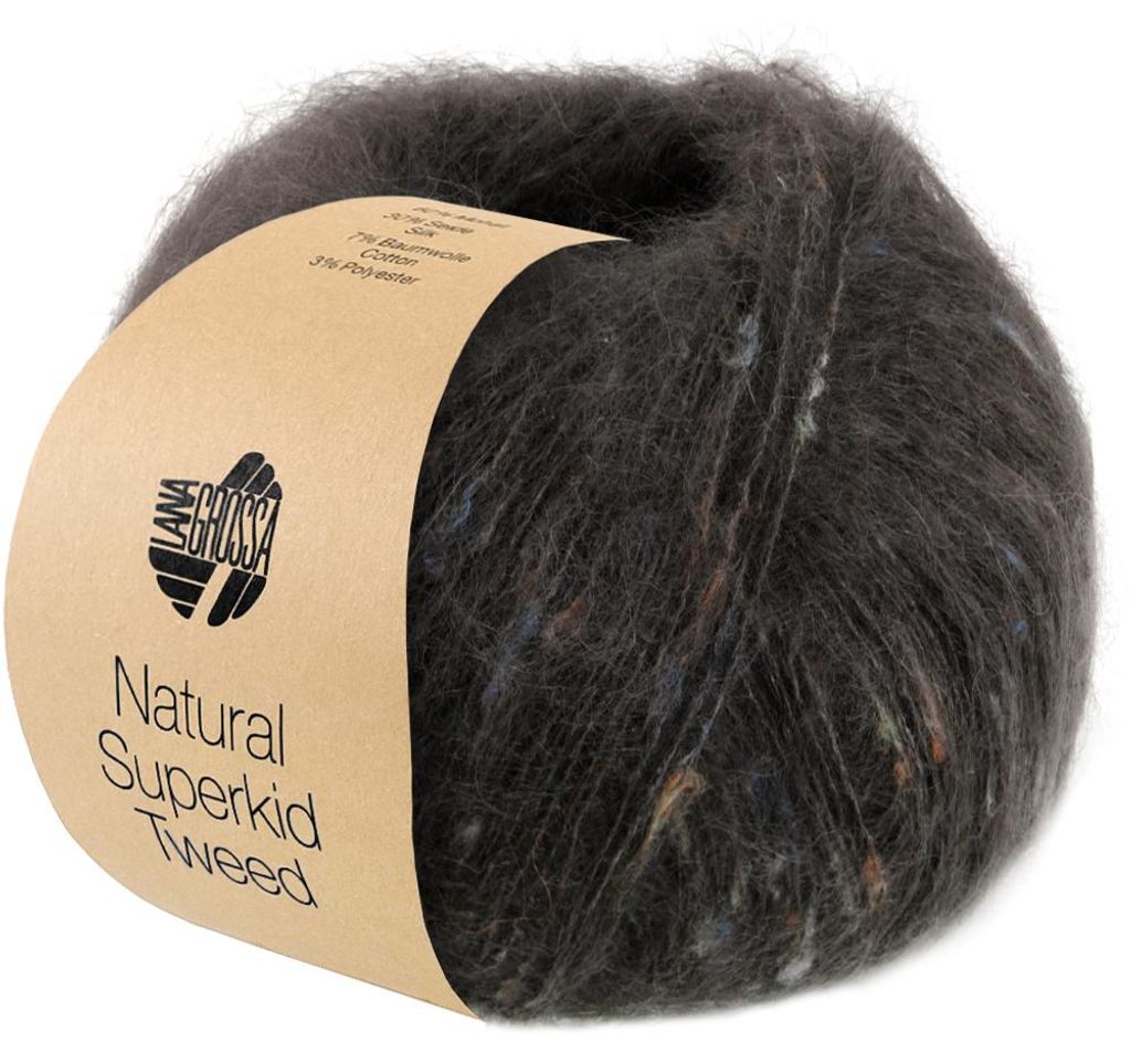 Lana Grossa - Natural Superkid Tweed 0624 dunkelgrau Produktbild 