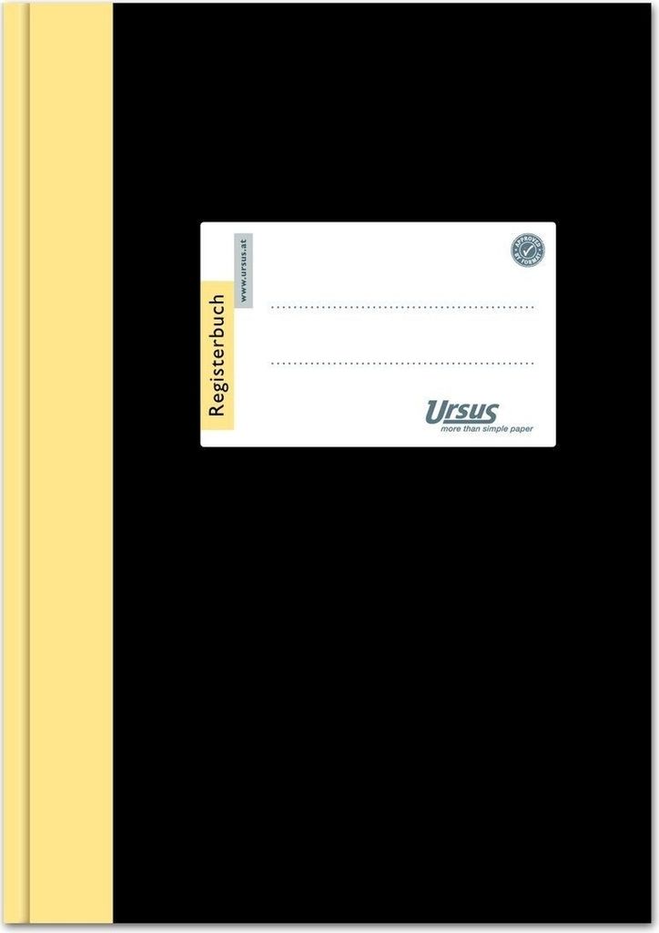 Registerbuch A5 80g/qm Halbleineneinband 10mm liniert 96 Blatt Packung mit 10 Stück