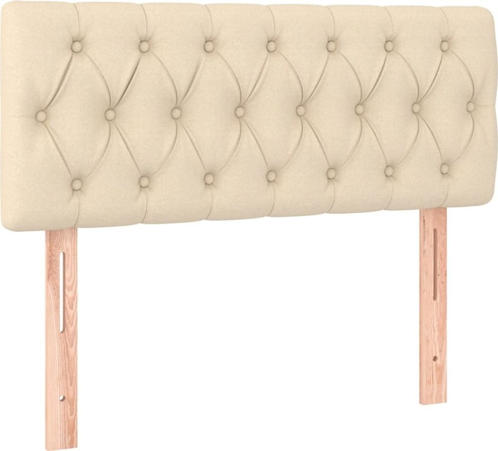 Kopfteil Creme 90x7x78/88 cm Stoff