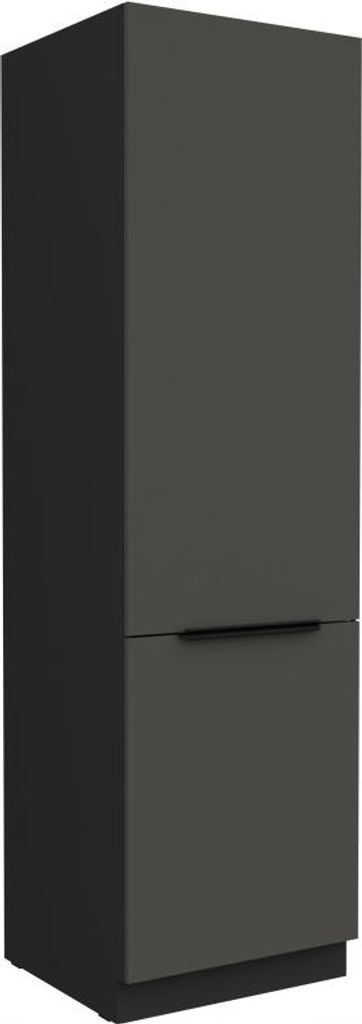 Schrank für Einbaukühlschrank LUNARA – Breite 60 cm, Graphit/Schwarz
