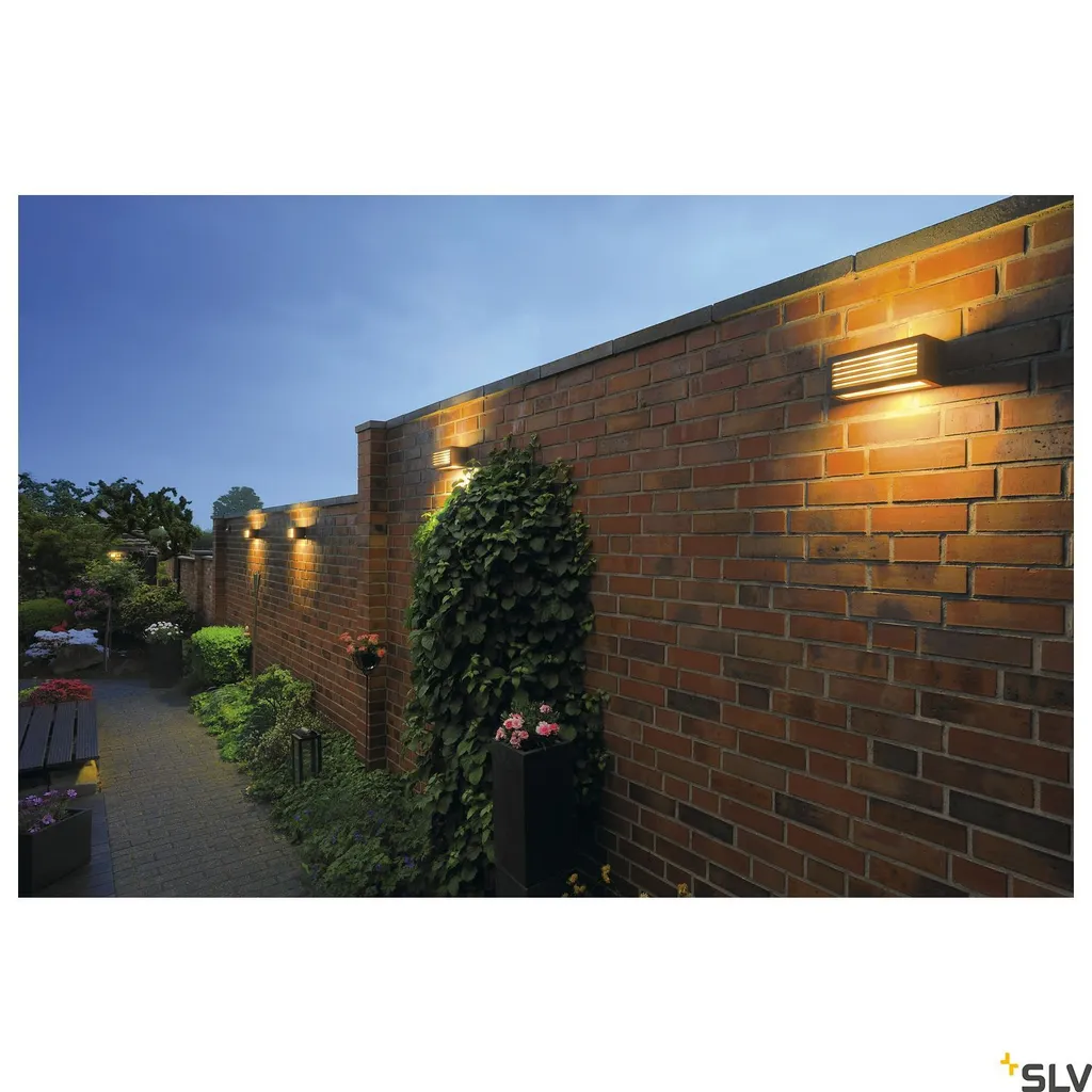 Box-L Applique carrée IP44 Up/Down E27 coloris rouille décorative - 2