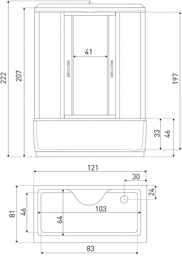 Dusche Duschkabine Duschtempel 120 cm Komplett mit Produktbild 2