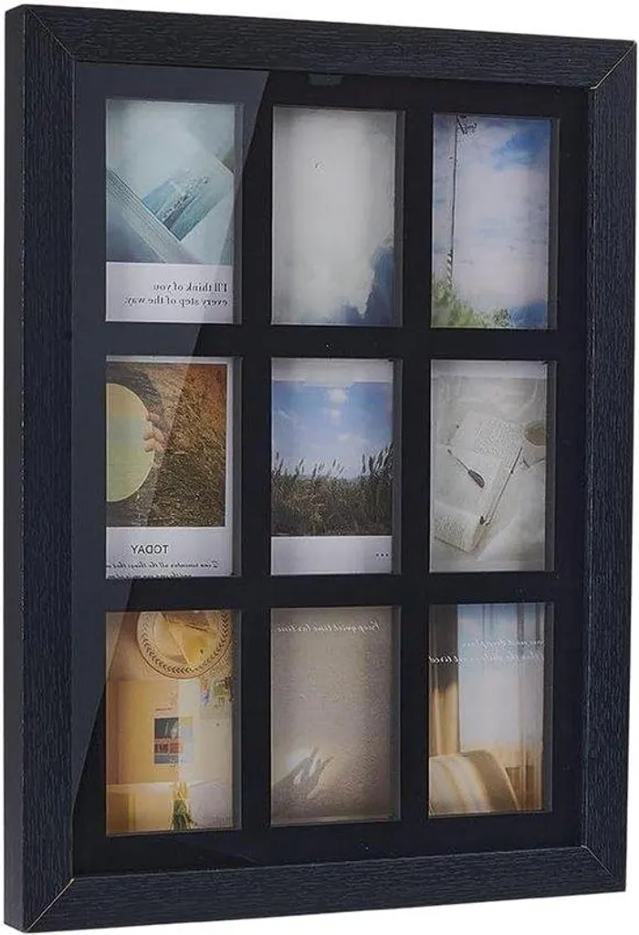 Présentoir Mural de Collection pour 9 Cartes de Sport - Cadre Noir