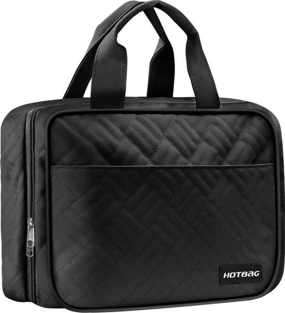 Reise-Toilettas für Frauen, groß, hängend, wasserdicht, Make-up-Tasche, Reiseformat, Essentials, Accessoires, Kosmetik, Schwarz
