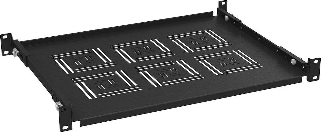 Étagère pour baie réseau 1U 19" profondeur 350mm noire Solarix fixe