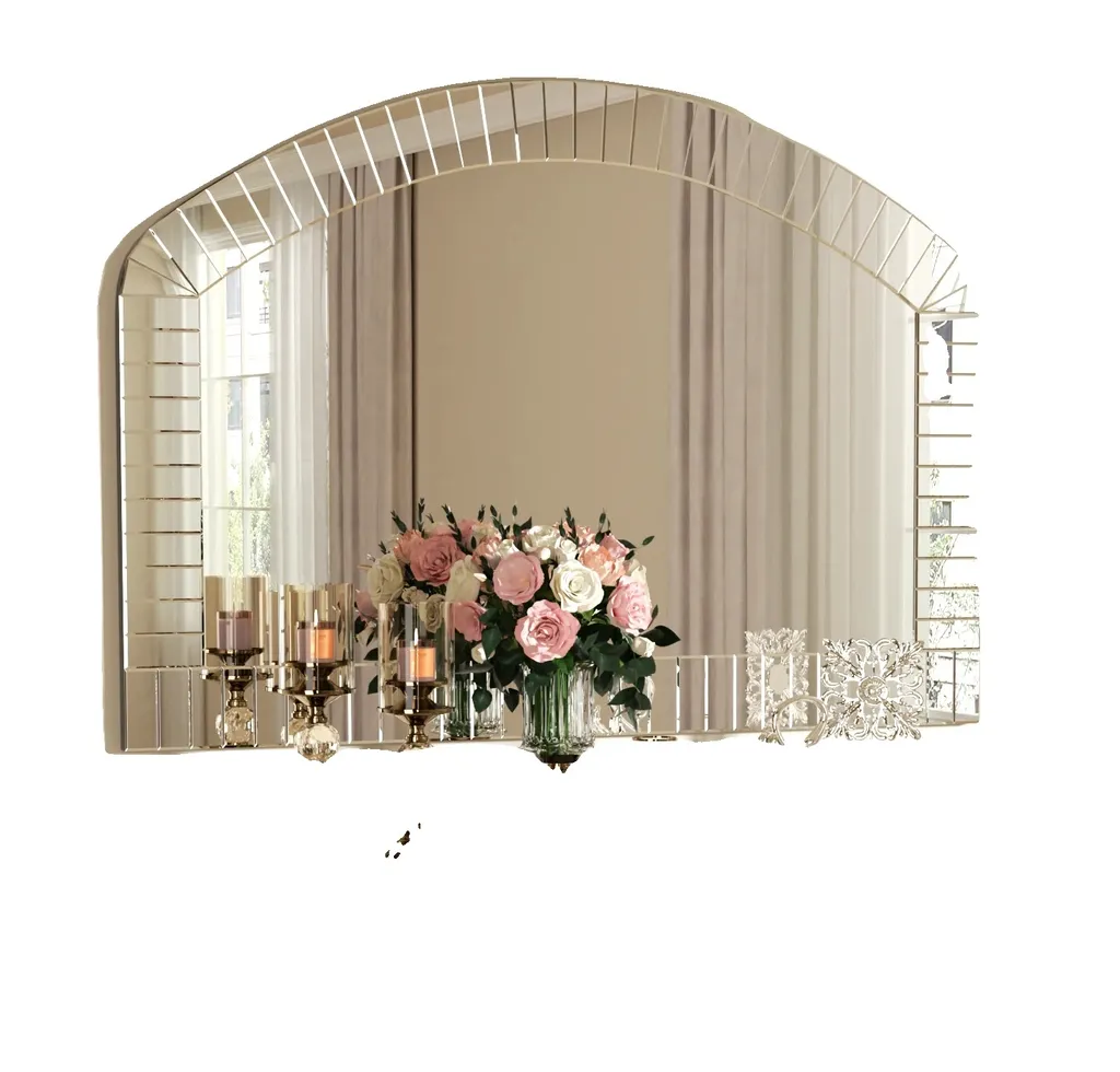 Miroir mural arche 100x70 cm pour agrandir l'espace entrée et salon
