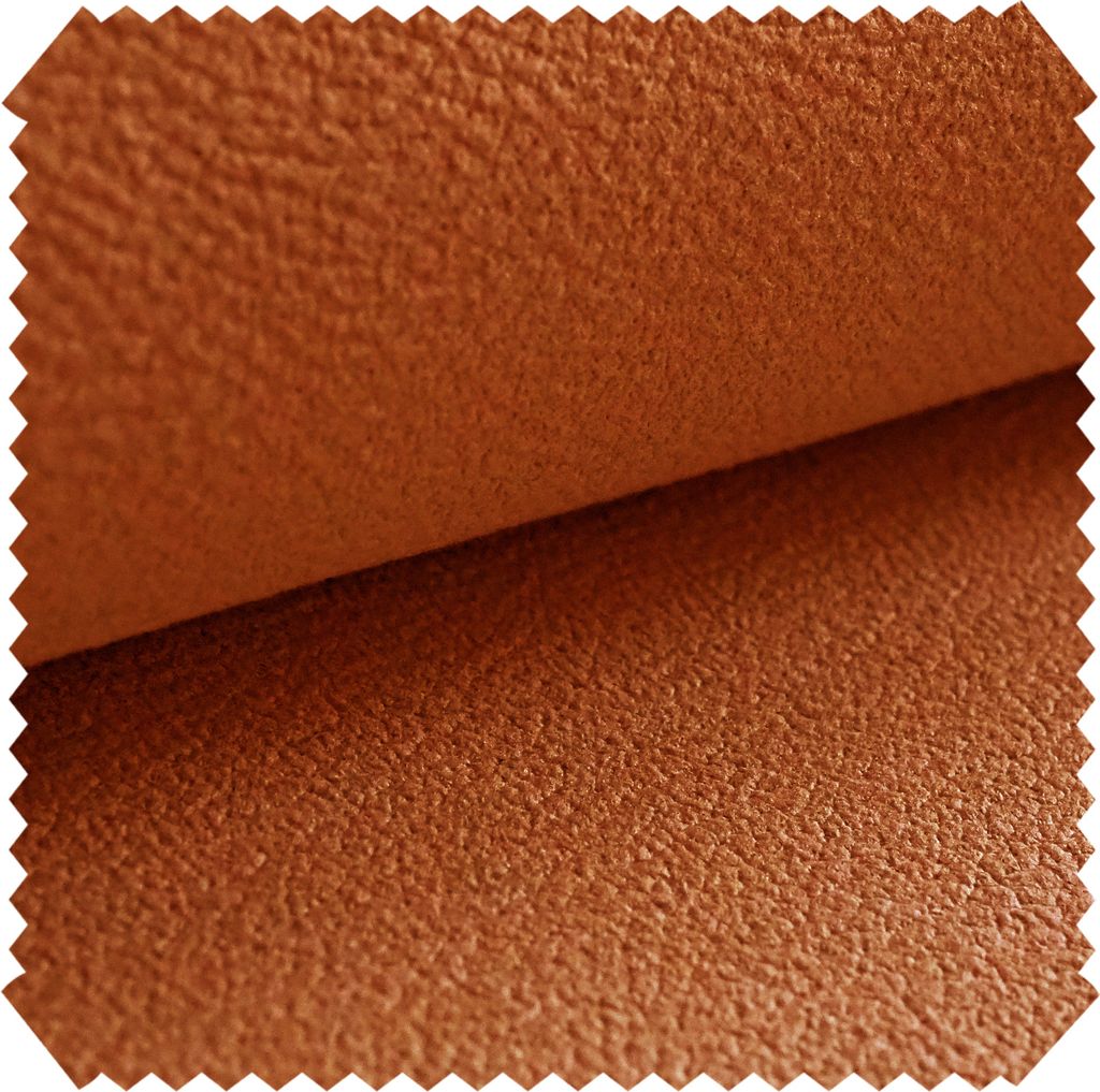 novely MILANO Velours Stoff Möbelstoff Polsterstoff Lederoptik | Meterware | 1lfm - Farbe: 13 Orange