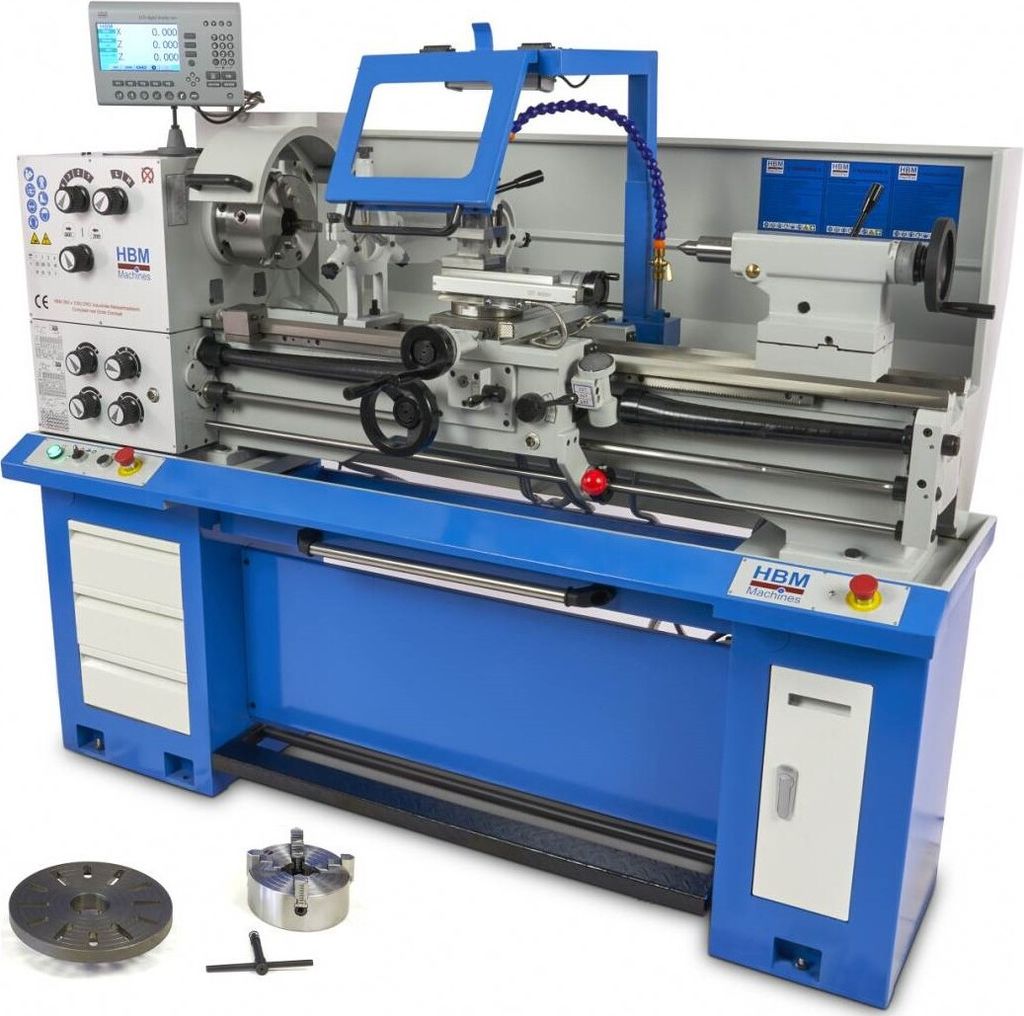 HBM Metalldrehmaschine 360 x 1000 DRO 400 Volt