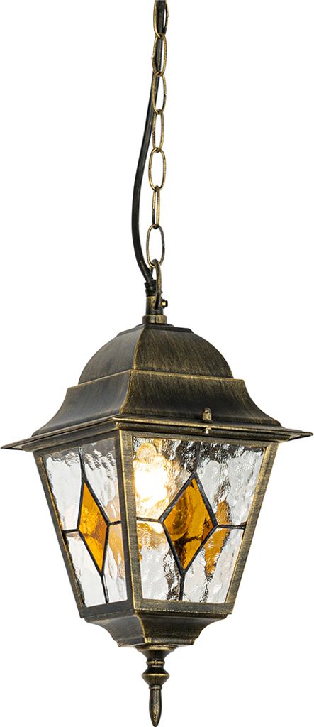 Wisząca lampa zewnętrzna w stylu vintage, złoto antyczne - Zdjęcie produktu 