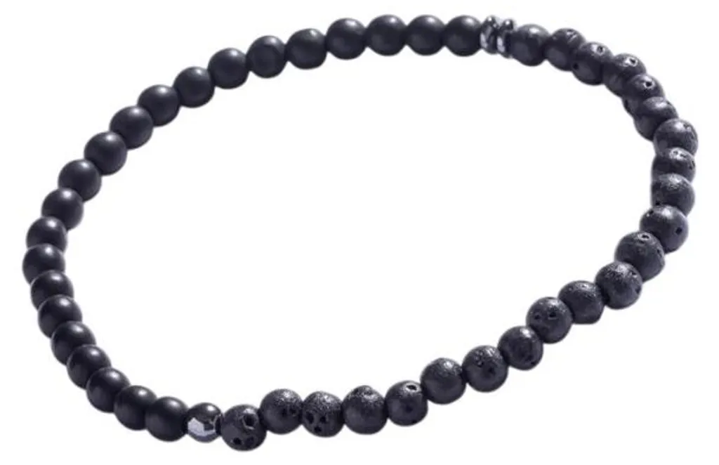 Bracelet pierre de lave homme MCGB5109 : accessoire robuste et chic