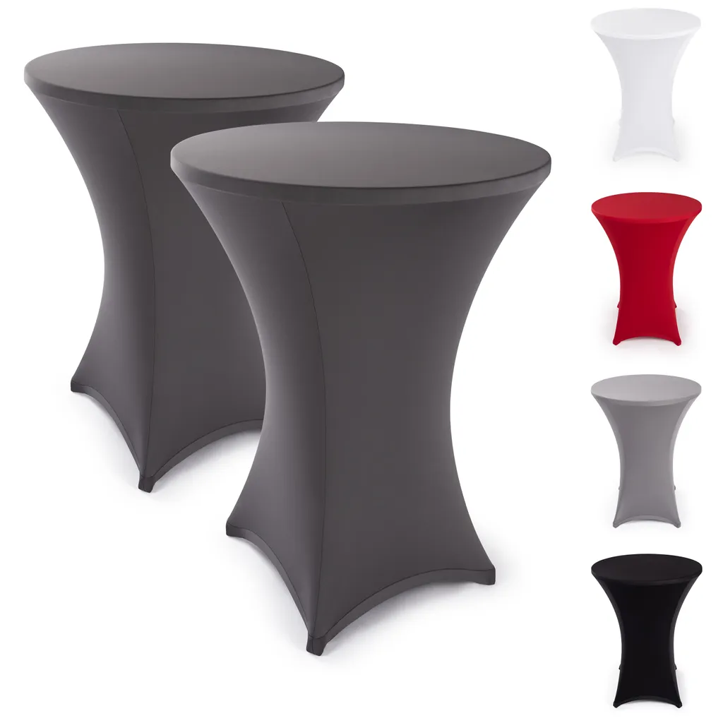Copritavolo Bar Elastico Antracite Set 5 Pz | Lavabile e Ultra Resistente
