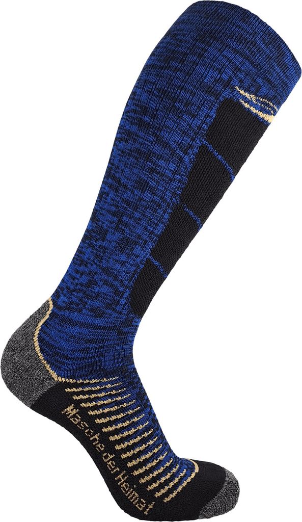 Miriquidi Ski Socke blau gold, 39/42