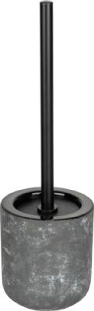 WENKO Sacile, WC-Bürste & Halter, Grau, Keramik, Edelstahl, 115 mm, 115 mm