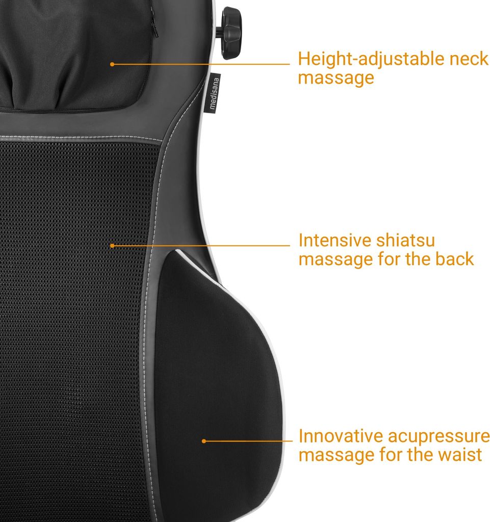 Medisana MC 823, Schwarz, Grau, Shiatsu, Hinterer Bereich, Produktbild 