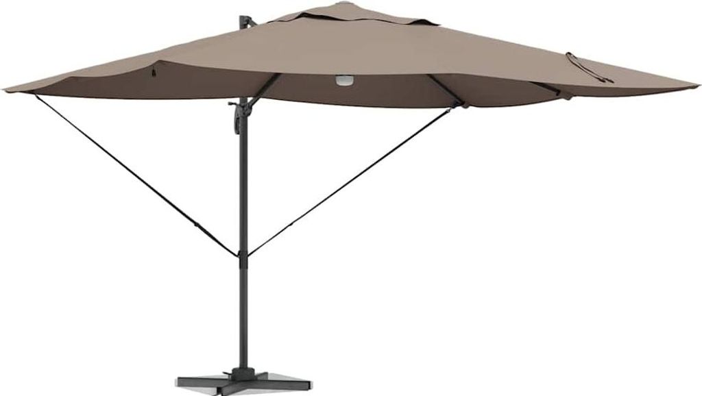 Sonnenschirm Taupe 351 x 250 x 253 cm Polyester und Aluminium