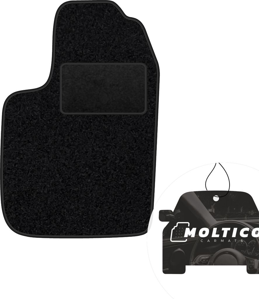 moto-MOLTICO Fahrer Fußmatte Auto Velours Fahrerseite Autoteppiche Schwarz Fahrermatte 1-teilig passend für Renault Scenic I 1996-2003