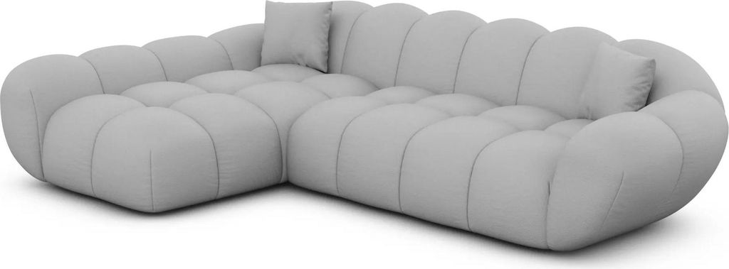 Kunstleder L-Form Sofa Liva Hellgrau Links