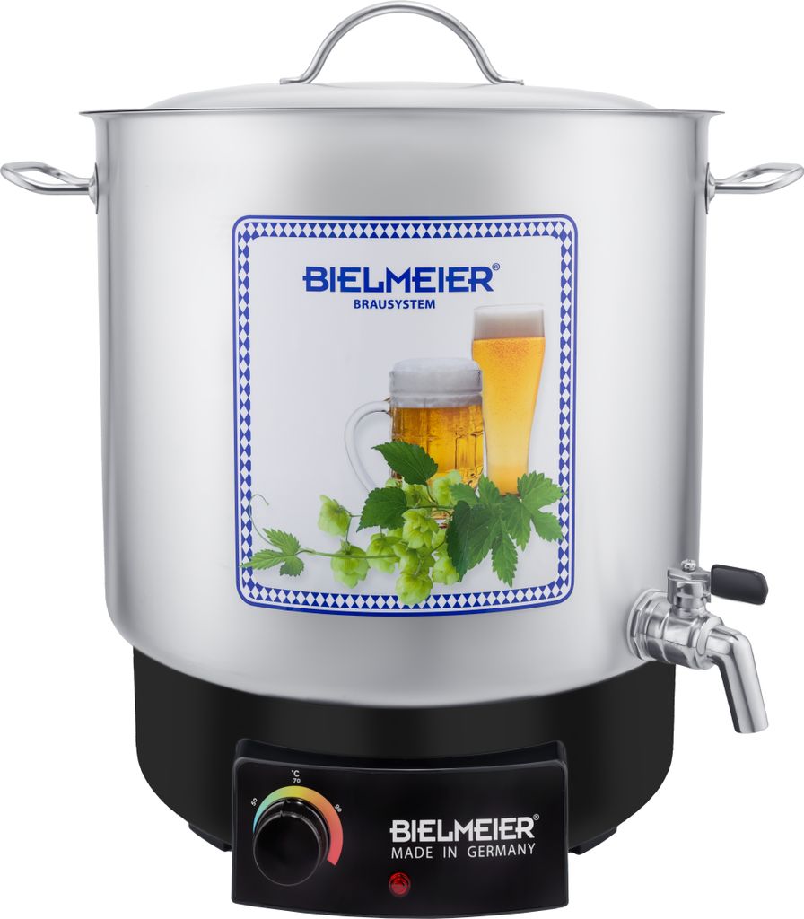 BIELMEIER Maischekessel Home Brewing 2000 Watt 29 Liter Auslaufhahn 3/4" BHG 415