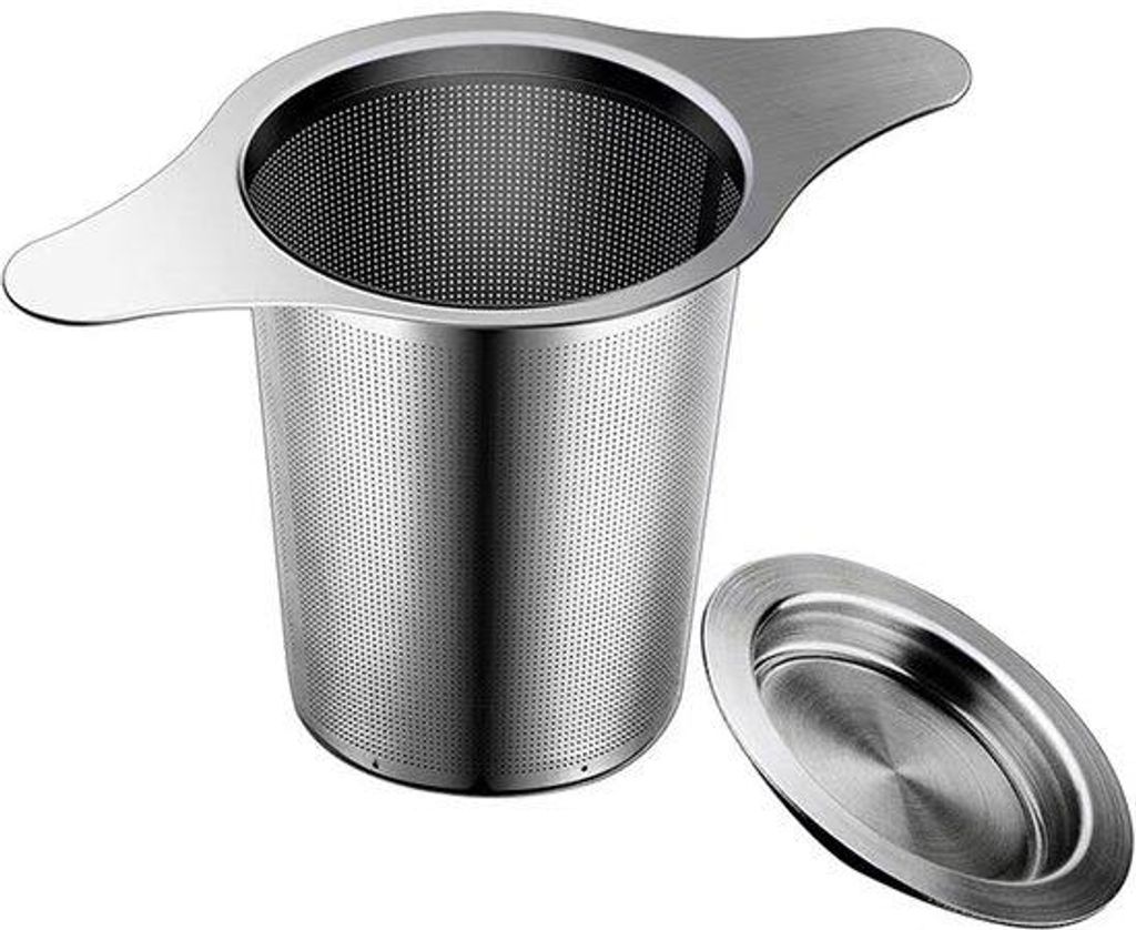 Thermoreistaanse Teesieb mit großem Inhalt und passender Größe, doppelte Handgriffe, für Theekannen, Tassen und Tassen geeignet, zum Aufhängen...