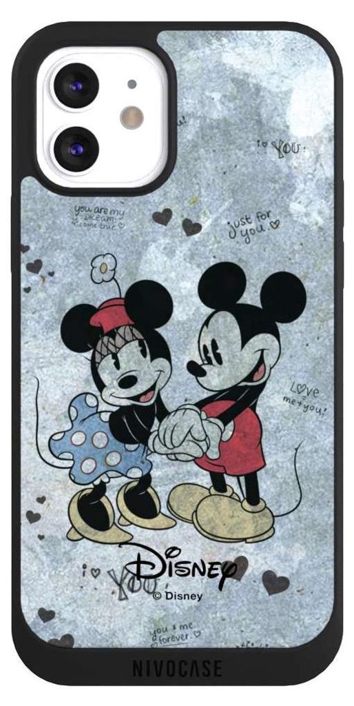 NIVOCASE Handyhülle für Apple iPhone 12 Hülle NIVOpure Case Schwarz Disney Vintage