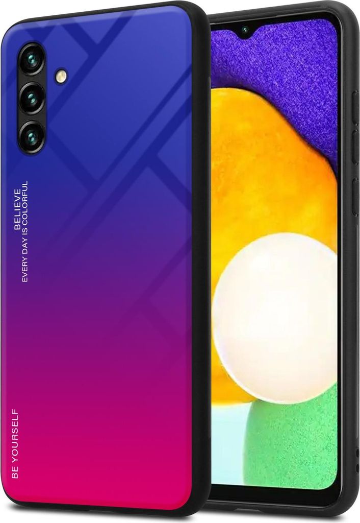 Cadorabo Hülle für Samsung Galaxy A13 5G Schutz Hülle in Schwarz Handyhülle TPU Etui Cover Case Tempered Glas