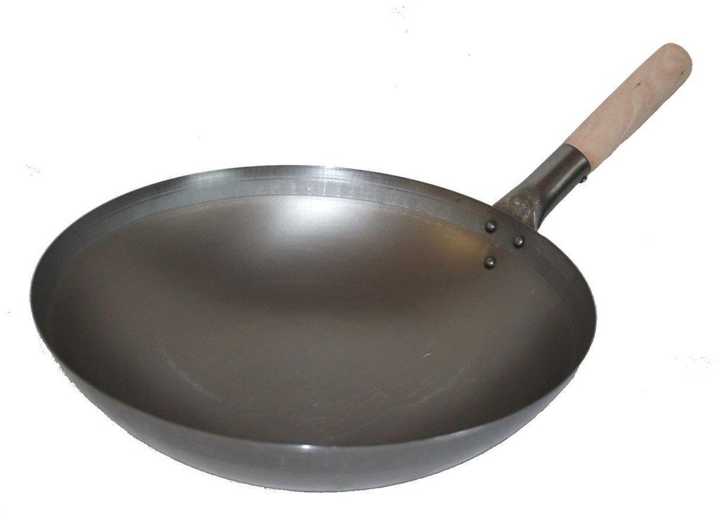 WOK PFANNE 40 cm runder Boden Gas Wokpfanne Gastronomie, Produktbild 