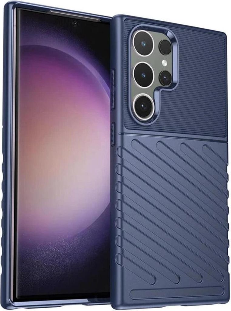 Conie Schutzhülle für Samsung Galaxy S25 Ultra Tasche Silikon Case Muster Cover Bumper TPU Hülle in Blau