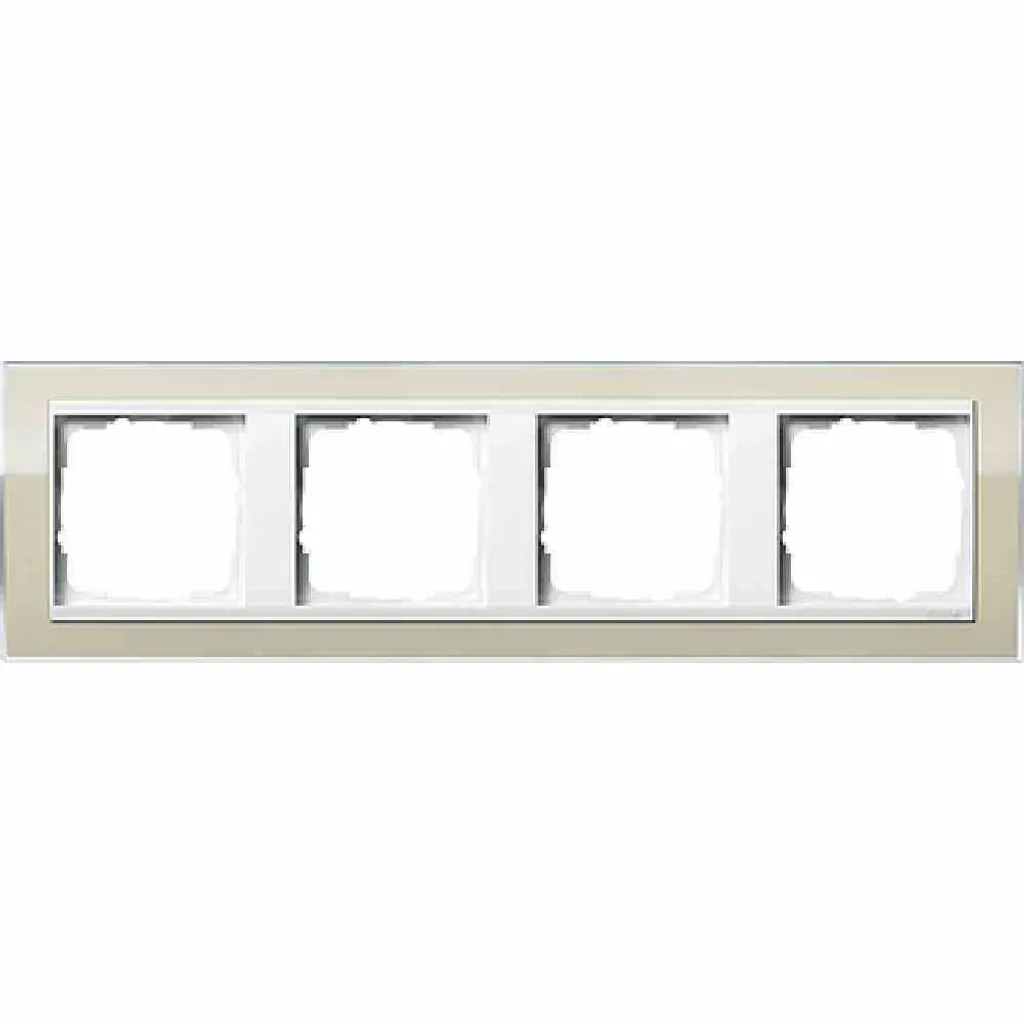 Plaque de Finition 4 Postes Gira 0214773 Teinte Sable pour Prises
