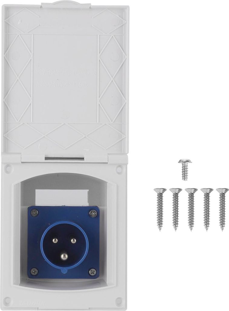 16a 220V -240V wasserdichte Kraftauslass externer 3Pin Flush Female Socket Stecker für Wohnmobil -Wohnmobilanhänger