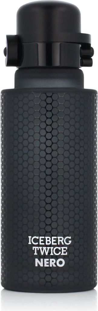 A black bottle of Iceberg Twice Nero Eau de Toilette for men.