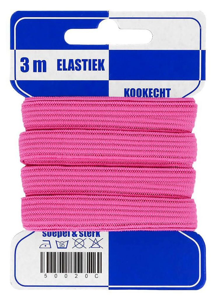 3 m Gummilitze Gummiband 10 mm pink