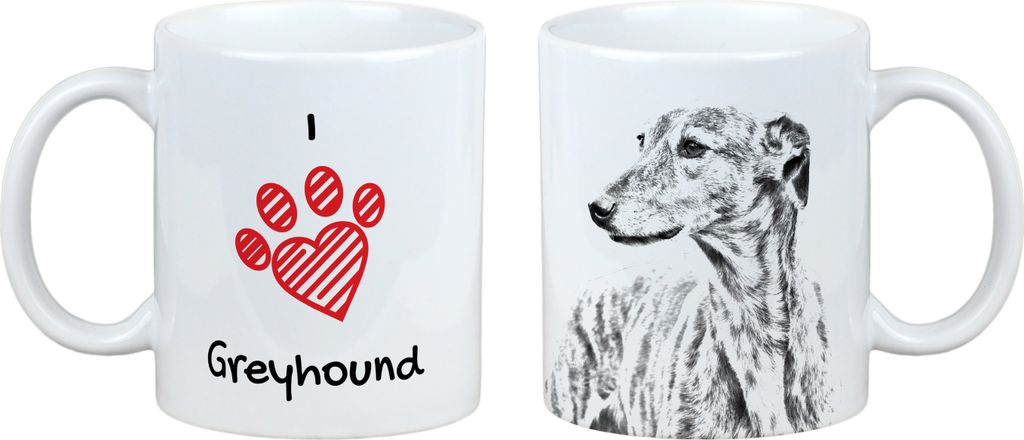 Greyhound, Grosser Englischer Windhund - Tasse mit Hund, entzückende Tasse mit Grafik, Geschenk mit Ihrem Foto von der Marke Art-Dog