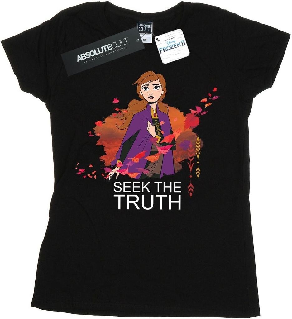 Disney - "Frozen 2 Seek The Truth" T-Shirt für Damen BI21822 (XXL) (Schwarz)