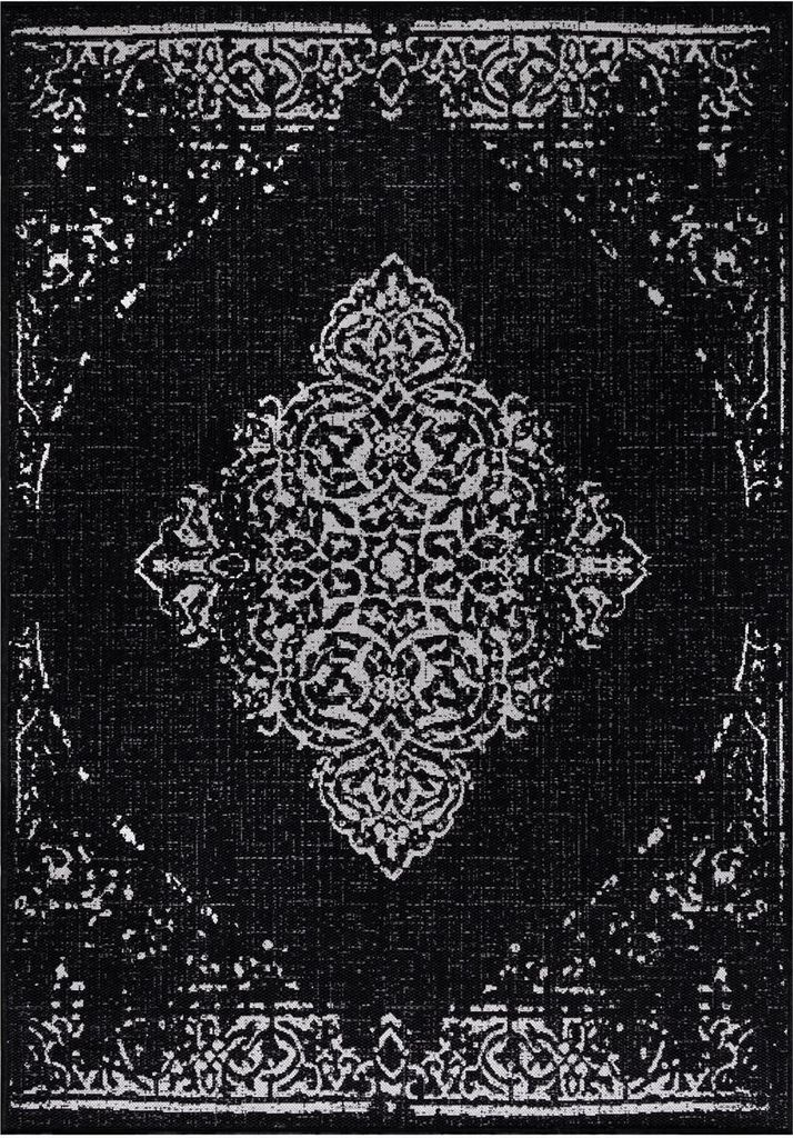 Outdoor Teppich SUNNY Schwarz 240 x 340 cm
