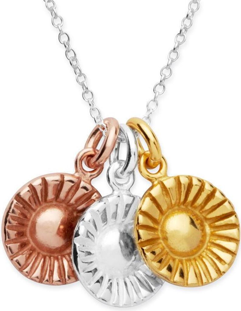 Unique Silberkette 925 Silber mit 3 Anhängern SN0159 Produktbild 