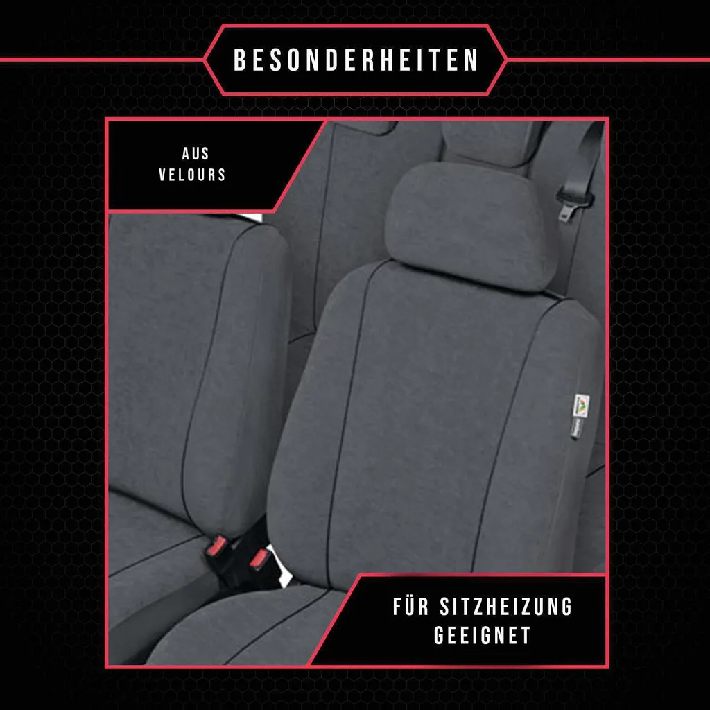 Coprisedili auto Set coprisedili auto grigio per VW Bora - 2