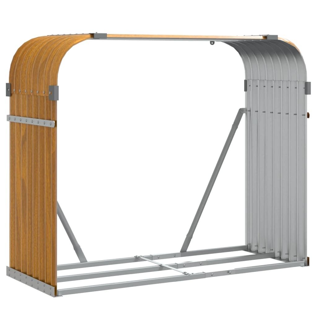 A product shot of a firewood storage rack.