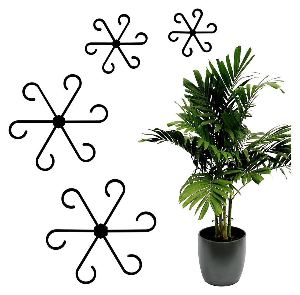 16 Stück Pflanzenstützen, Pflanzenstielhalter, Staudenhalter, Gartenstützring, Pflanzenklammern für Topfpflanzen, Blumen und Gemüse