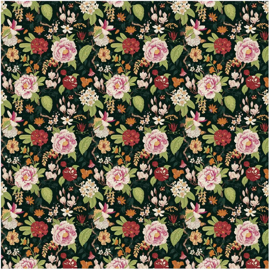 Fototapete Muster - Vliestapete - Bildtapete UV-beständig Blumenmuster bunt Illustration Wandtapete geruchsfrei